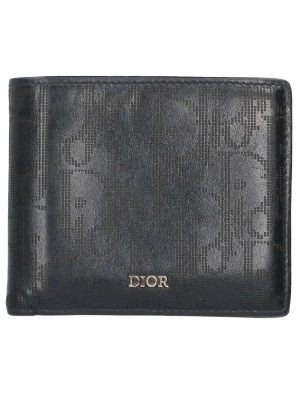 Dior Perforated Oblique Bifold Leather Wallet